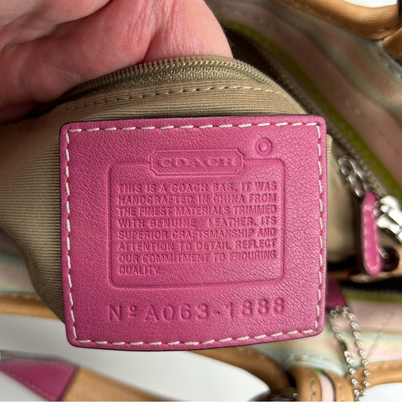 Coach Hamptons Striped Small Purse Tote - Picture 8 of 8